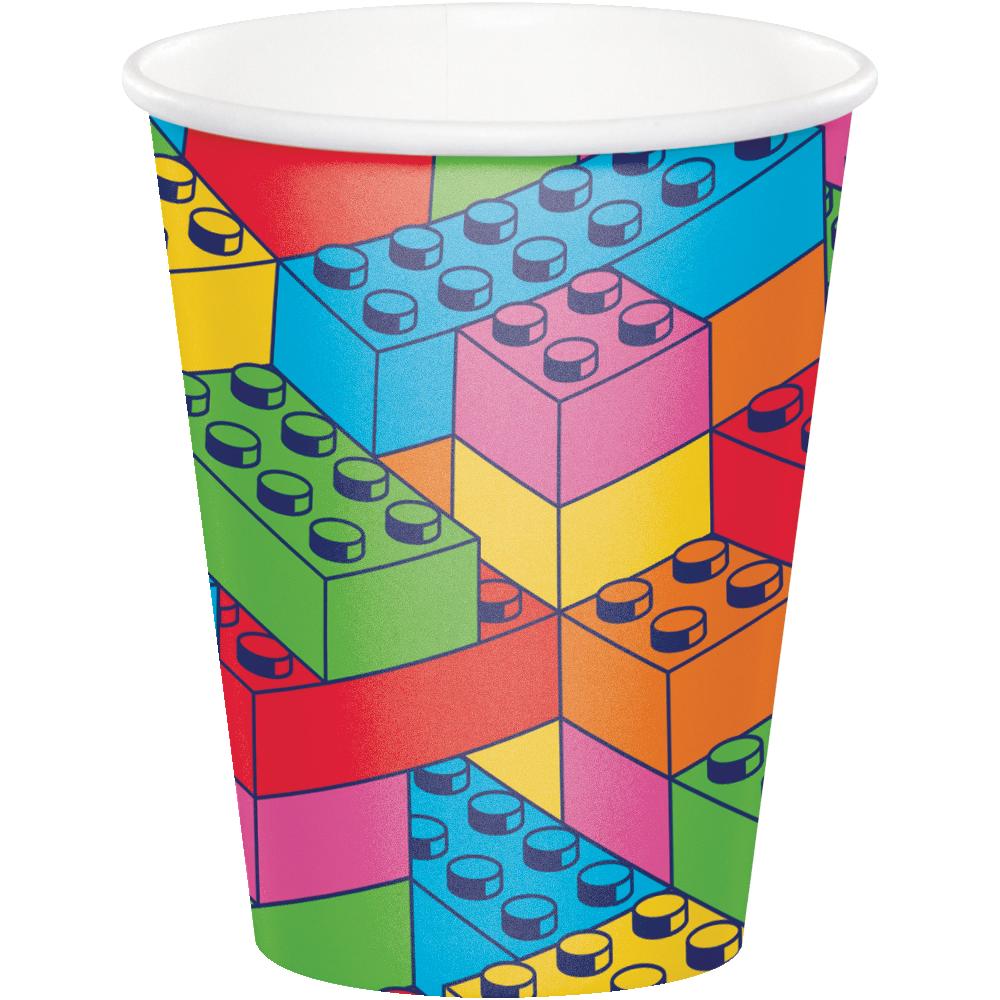 Block Bash Toy Blocks 9 Oz Cups (Case of 96) - Birthday Party Supplies by Creative Converting