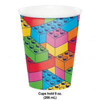 Block Bash Toy Blocks 9 Oz Cups (Case of 96) by Creative Converting