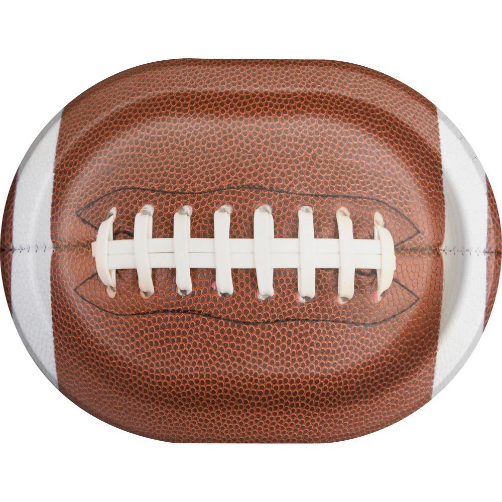 Touchdown Time Paper Oval Platter (Case of 96) - Sports Party Supplies by Creative Converting