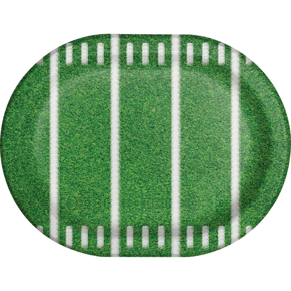 Game Time Paper Oval Platter (Case of 96) - Sports Party Supplies by Creative Converting