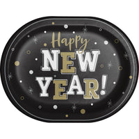 New Year's Eve Oval Platter (Case of 96) - New Year's Eve Party Supplies by Creative Converting