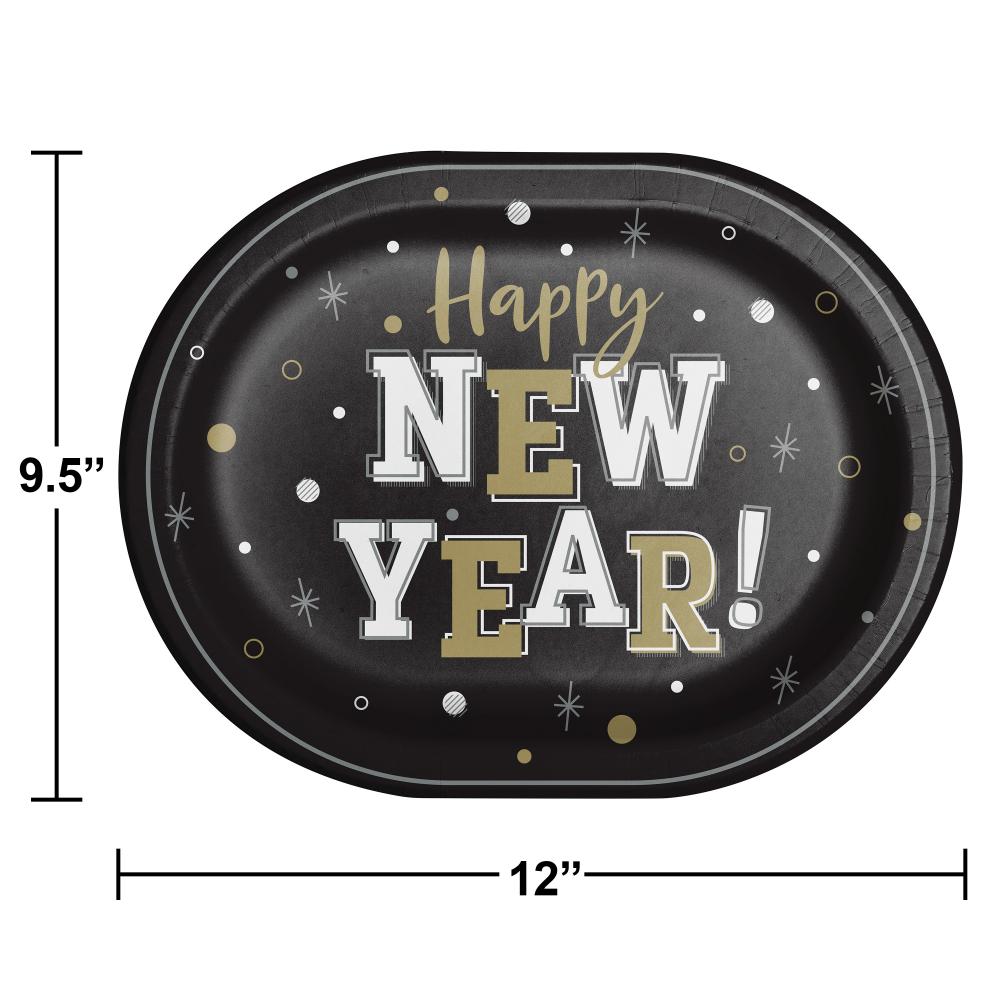 New Year's Eve Oval Platter (Case of 96) by Creative Converting