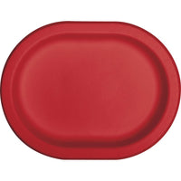 Classic Red Paper Oval Platter (Case of 96) - Solid Color Party Tableware by Creative Converting