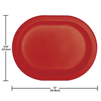 Classic Red Paper Oval Platter (Case of 96) by Creative Converting