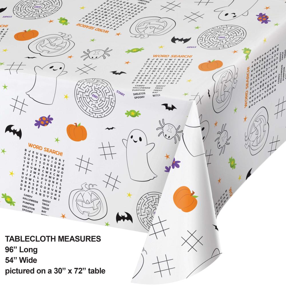 Halloween Activity Paper Tablecover (Case of 12) by Creative Converting