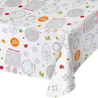 Thanksgiving Activity Paper Tablecover  (Case of 12) - Thanksgiving Party Supplies by Creative Converting