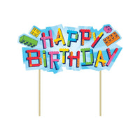 Block Bash Toy Blocks Cake Topper (Case of 12) - Birthday Party Supplies by Creative Converting