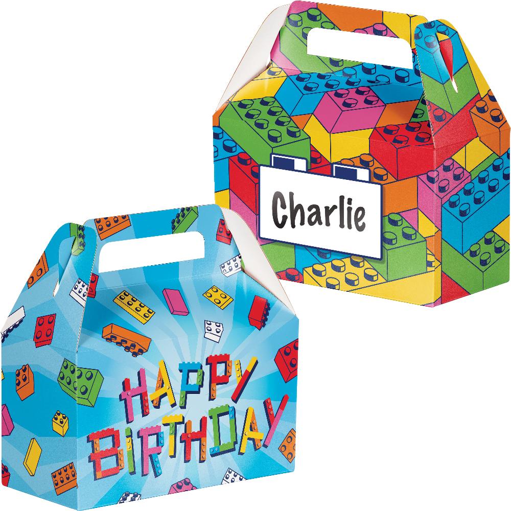 Block Bash Toy Blocks Party Favor Boxes (Case of 24) - Birthday Party Supplies by Creative Converting
