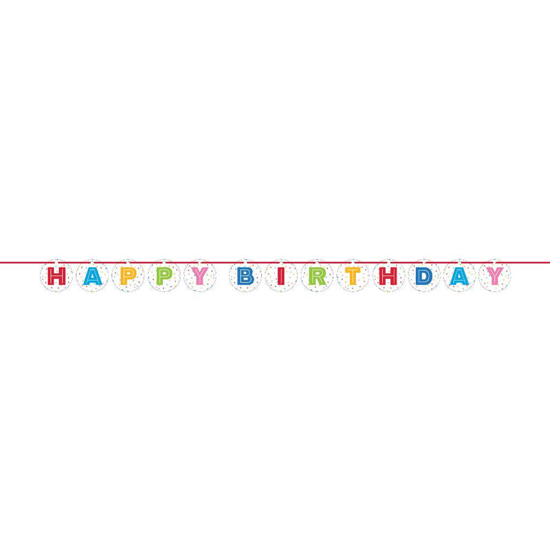 12/Case Ribbon Banner - Confetti Balloons - Birthday Party Supplies by Creative Converting