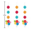 Hanging Cutouts w/ Honeycomb - Confetti Balloons Party Decoration
