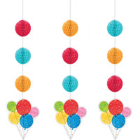 36/Case Hanging Cutouts w/ Honeycomb - Confetti Balloons - Birthday Party Supplies by Creative Converting