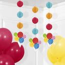 Hanging Cutouts w/ Honeycomb - Confetti Balloons Party Decoration