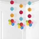 Hanging Cutouts w/ Honeycomb - Confetti Balloons Party Decoration