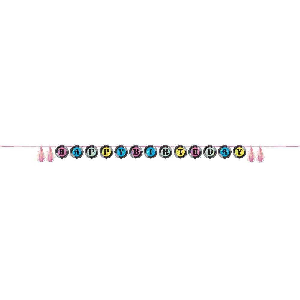 Birthday Beats Happy Birthday Ribbon Banner (Case of 12) - Birthday Party Supplies by Creative Converting