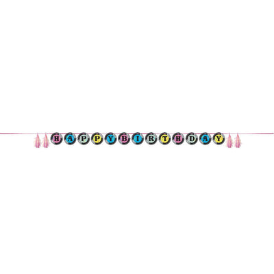 Birthday Beats Happy Birthday Ribbon Banner (Case of 12) - Birthday Party Supplies by Creative Converting