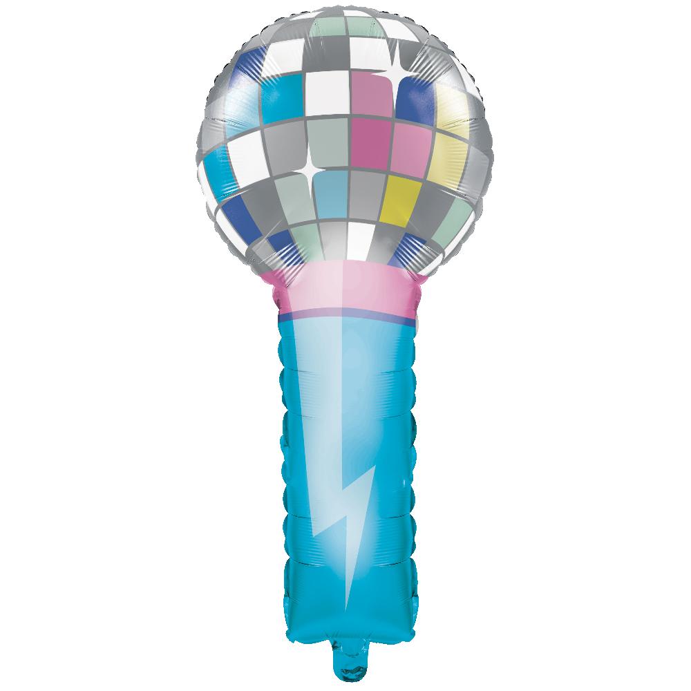 Birthday Beats Disco Party Microphone Balloons (Case of 10) - Birthday Party Supplies by Creative Converting