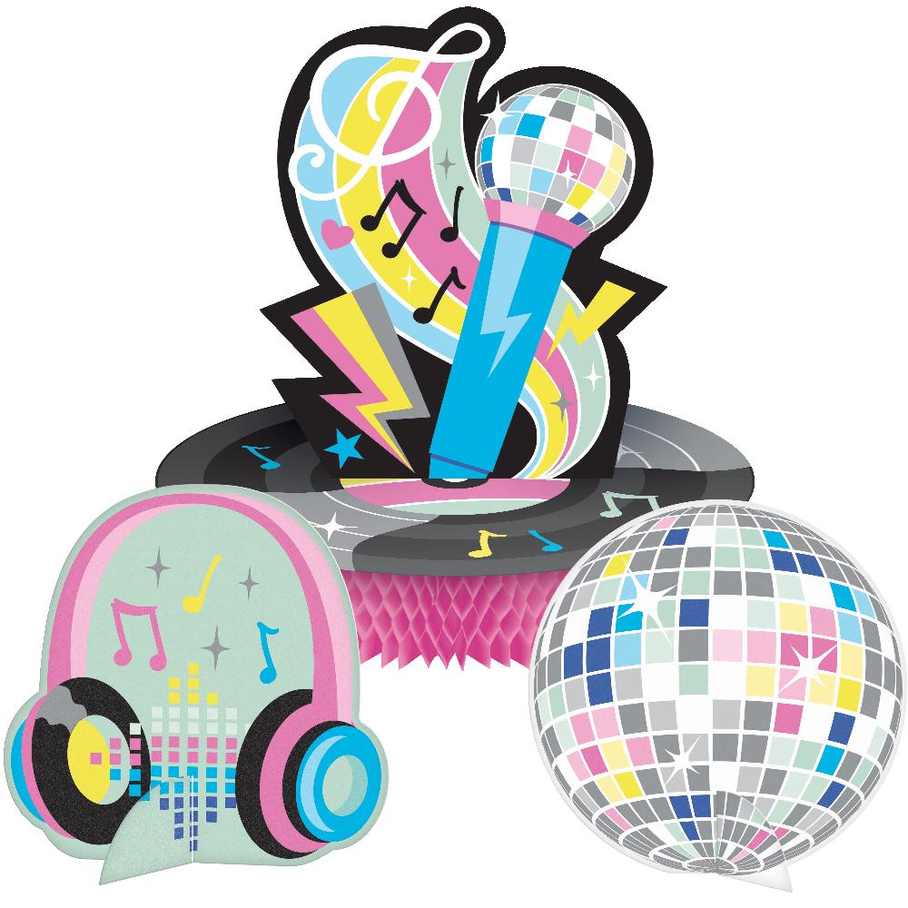 Birthday Beats Disco Party Honeycomb Centerpieces (Case of 6) - Birthday Party Supplies by Creative Converting