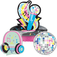 Birthday Beats Disco Party Honeycomb Centerpieces (Case of 6) - Birthday Party Supplies by Creative Converting