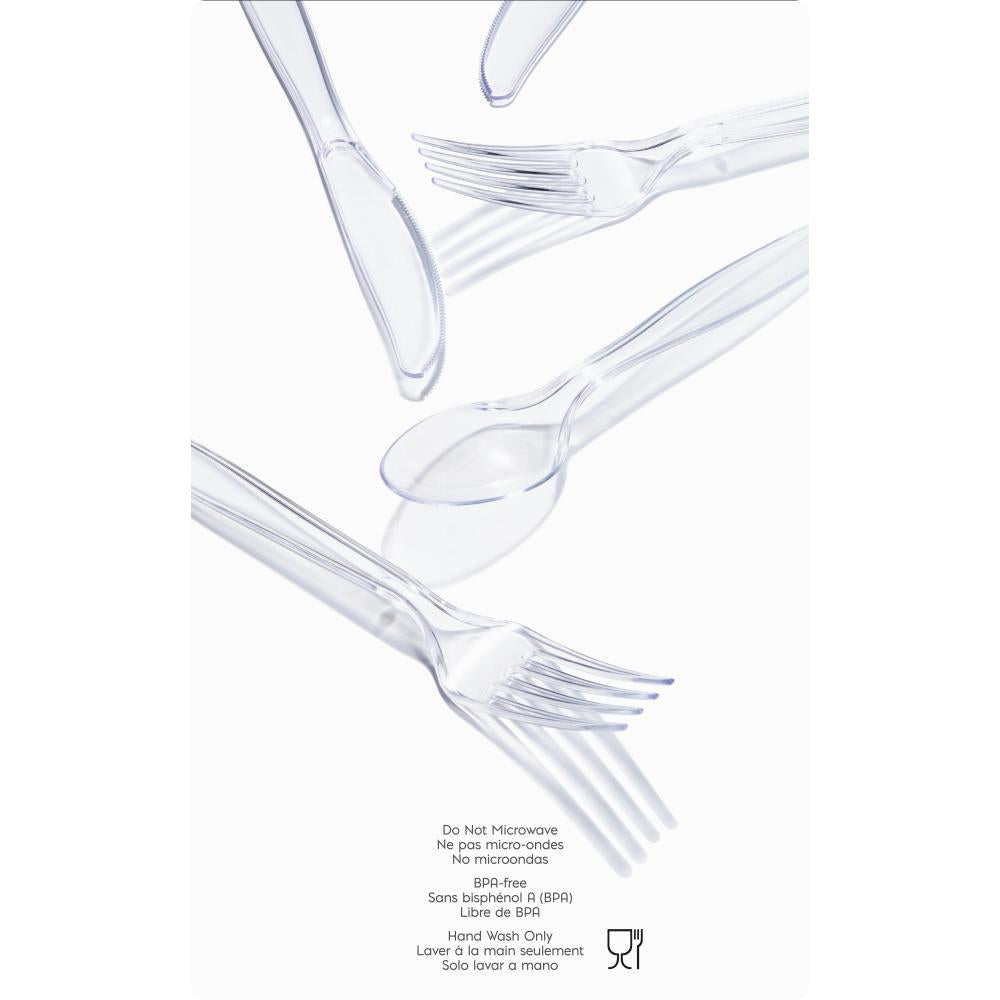 Assorted Plastic Cutlery, Clear (Case of 576) by Creative Converting