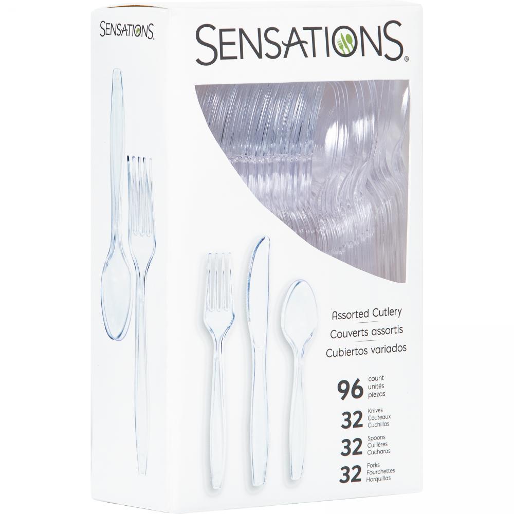 Assorted Plastic Cutlery, Clear (Case of 576) by Creative Converting