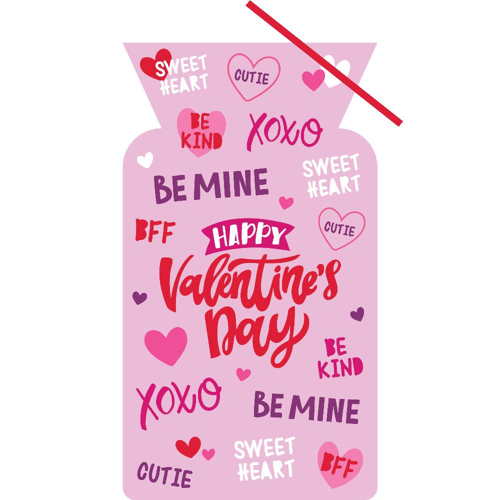 240/Case Cello Bag, Twist Ties - Valentines Day - Valentine's Day Party Supplies by Creative Converting
