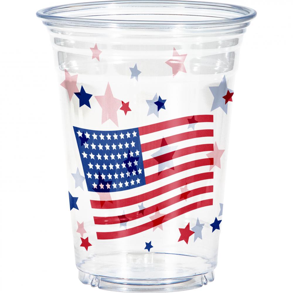 96/Case 16oz Plastic Cup - Patriotic - Patriotic and 4th of July Party Supplies by Creative Converting