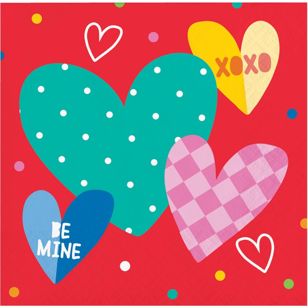 192/Case Beverage Napkin - Vivacious Valentine - Valentine's Day Party Supplies by Creative Converting