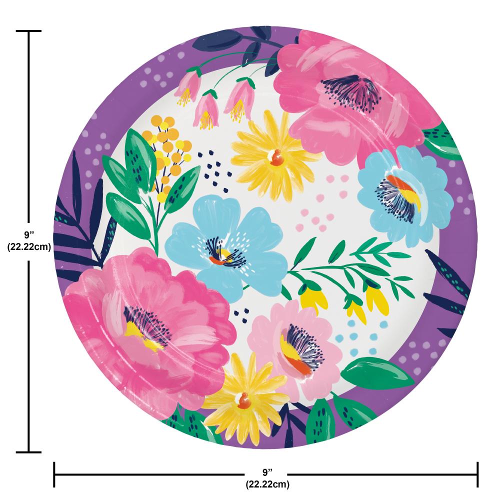 Dinner Plate - Fresh Florals Party Decoration