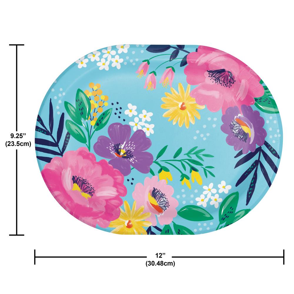 Oval Platter - Fresh Florals Party Decoration