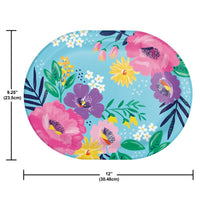 Oval Platter - Fresh Florals Party Decoration