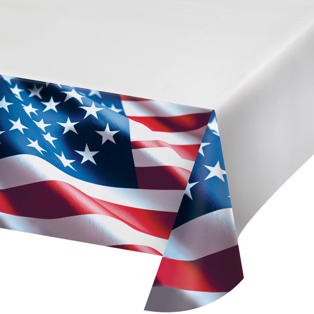 12/Case Paper Tablecover - Freedom Flag - Patriotic and 4th of July Party Supplies by Creative Converting