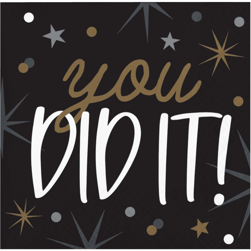 192/Case Beverage Napkin - Glowing Grad - Graduation Party Supplies by Creative Converting