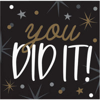 192/Case Beverage Napkin - Glowing Grad - Graduation Party Supplies by Creative Converting