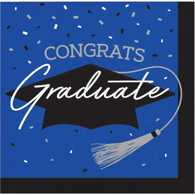 360/Case nan - School Spirit Blue Beverage Napkins - Graduation Party Supplies by Creative Converting