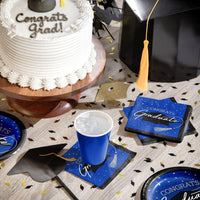 School Spirit Blue Beverage Napkins Party Decoration