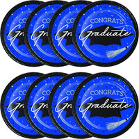 School Spirit Blue Graduation Dessert Plates Party Decoration