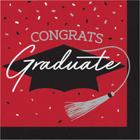 360/Case nan - School Spirit Red Graduation Dinner Napkins - Graduation Party Supplies by Creative Converting