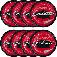 School Spirit Red Graduation Dinner Plates Party Decoration