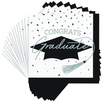 School Spirit White Graduation Beverage Napkins Party Decoration