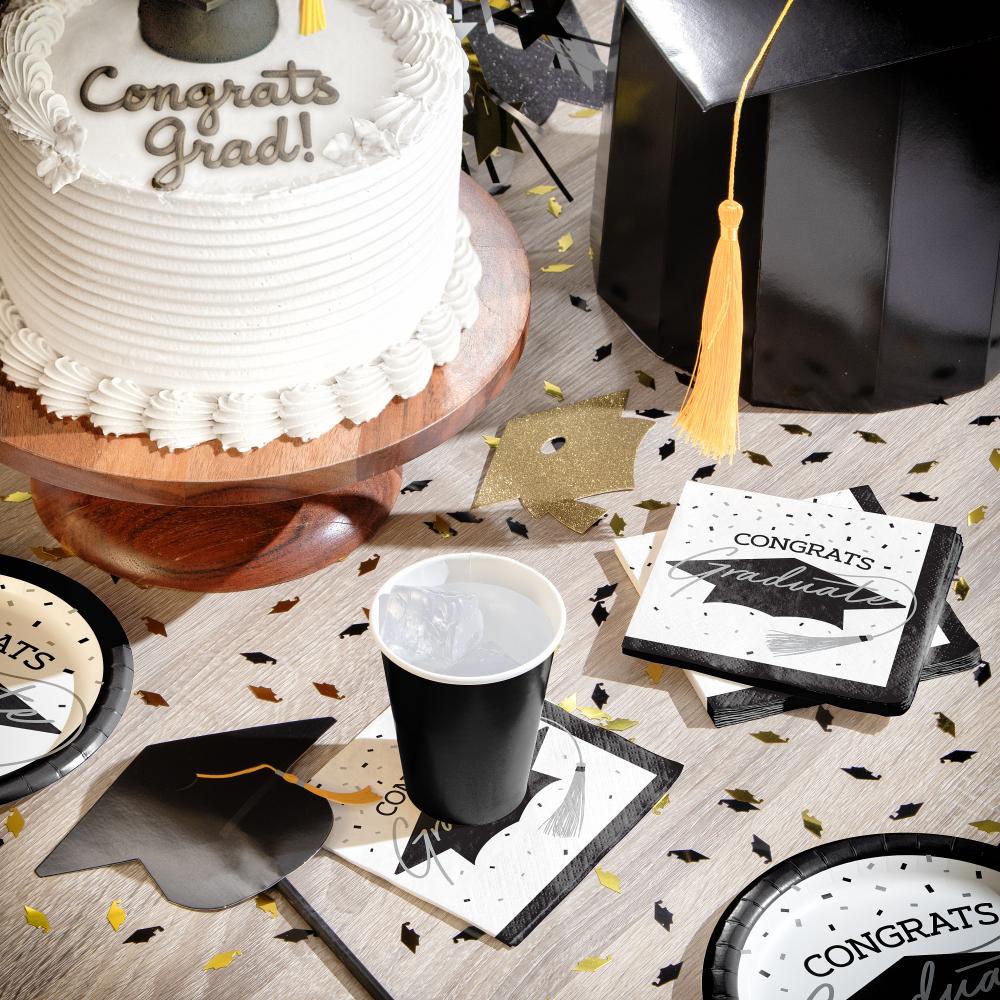 School Spirit White Graduation Beverage Napkins Party Decoration
