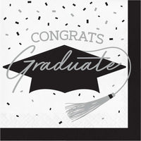 360/Case nan - School Spirit White Graduation Dinner Napkins - Graduation Party Supplies by Creative Converting