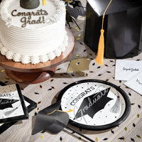 School Spirit White Graduation Dinner Plates Party Decoration