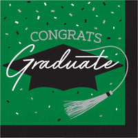 360/Case nan - School Spirit Green Graduation Dinner Napkins - Graduation Party Supplies by Creative Converting