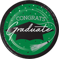 180/Case nan - School Spirit Green Graduation Dinner Plates - Graduation Party Supplies by Creative Converting