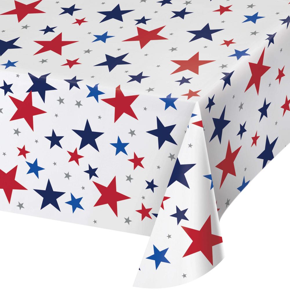 12/Case Paper Tablecover - Patriotic Stars - Patriotic and 4th of July Party Supplies by Creative Converting