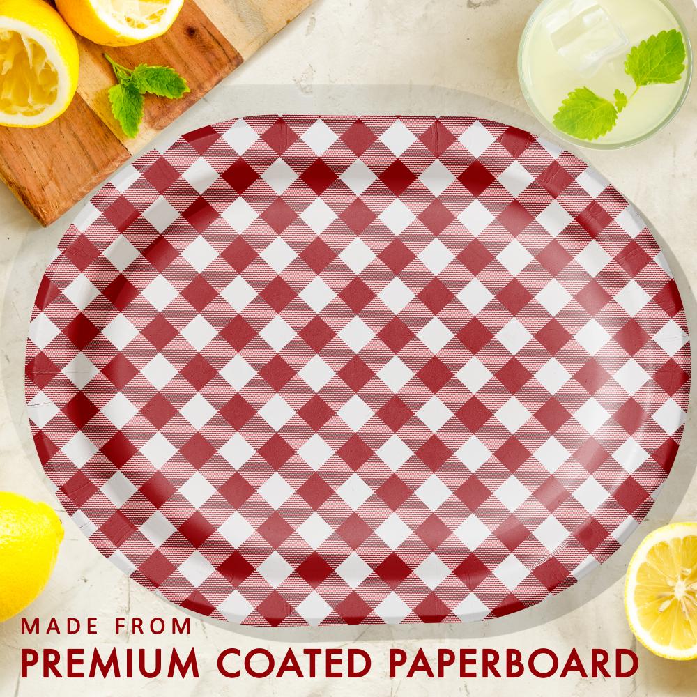 Oval Platter - Classic Gingham Party Decoration