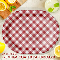 Oval Platter - Classic Gingham Party Decoration