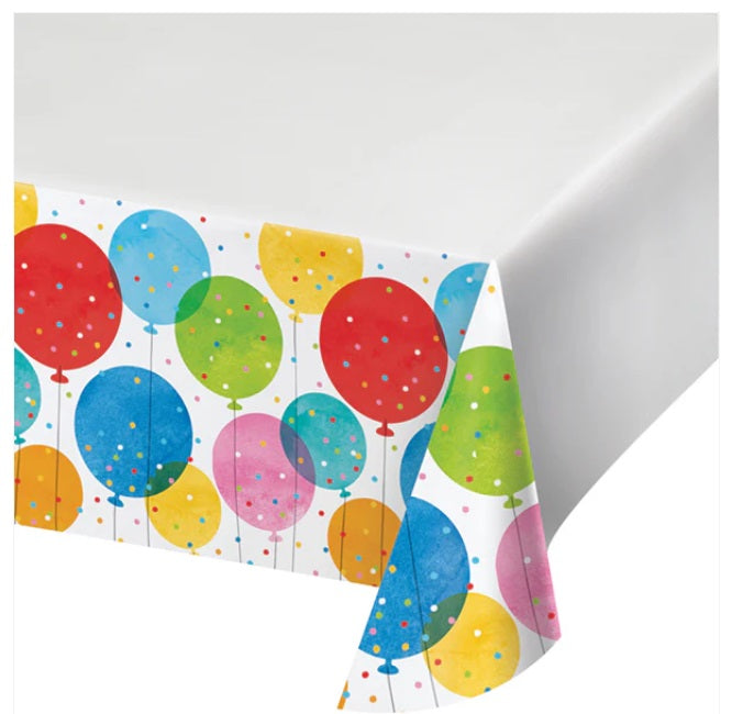 6/Case Paper Tablecover 54" x 96" - Confetti Balloons - Birthday Party Supplies by Creative Converting