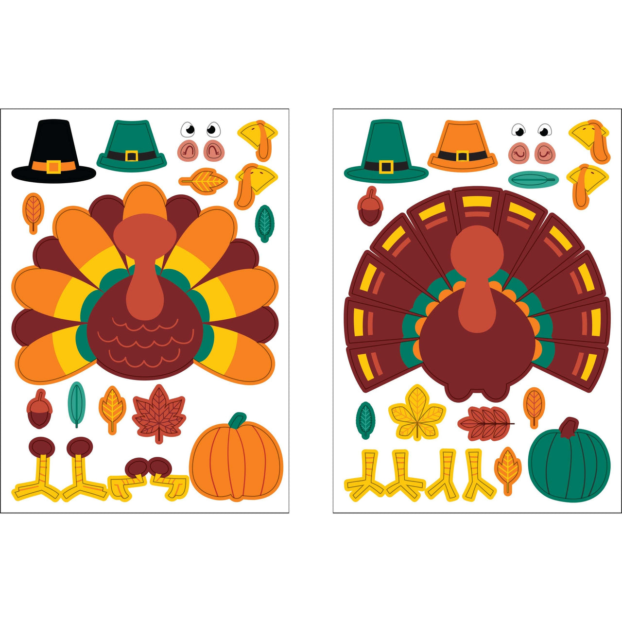 Thanksgiving Decor Turkey Stickers