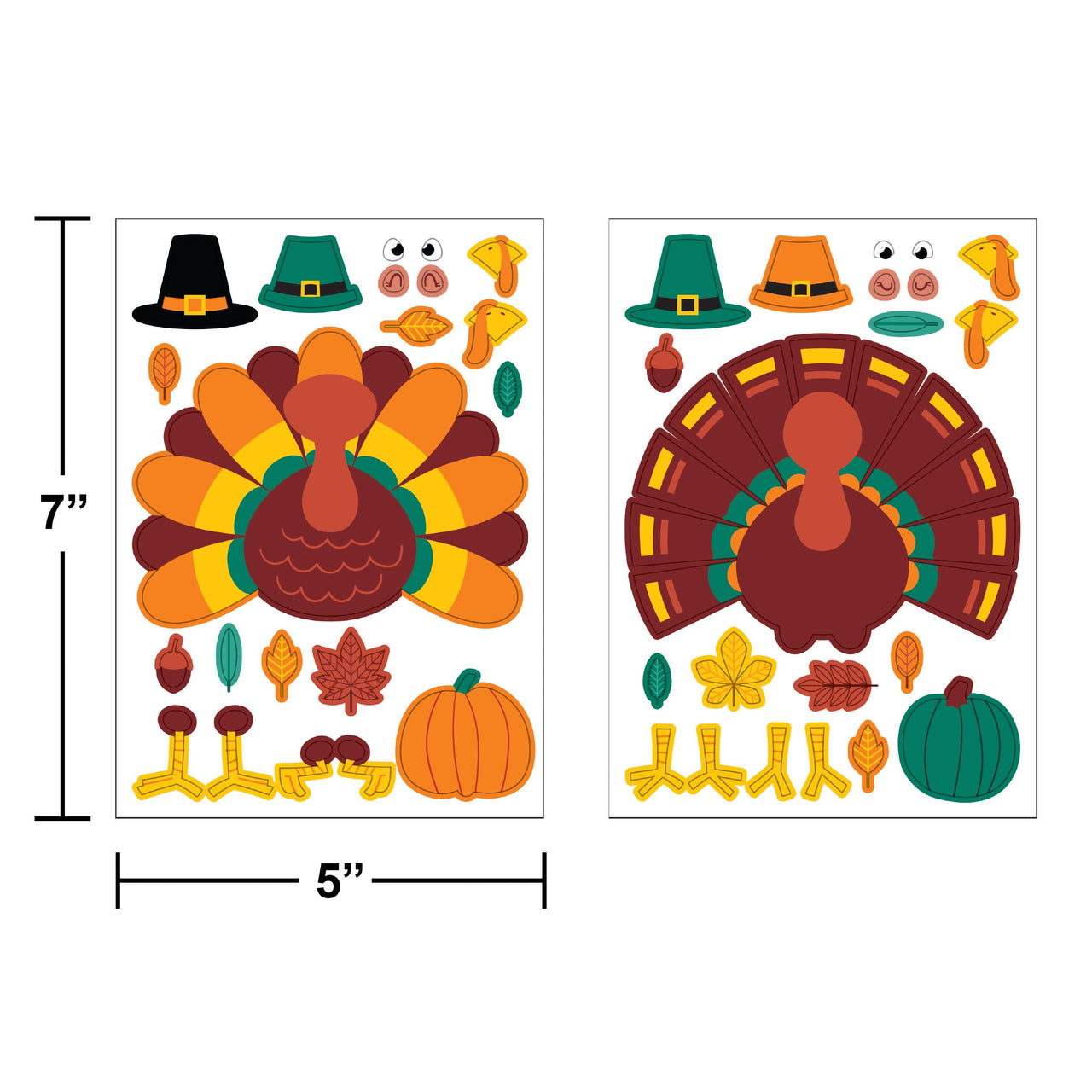 Thanksgiving Decor Turkey Stickers